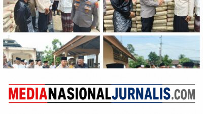 Kapolres Langkat Salurkan Bantuan Material untuk Pembangunan Mesjid Al- Ikhlas 