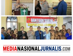 Kapolres Langkat Salurkan Bantuan Material Untuk Pembangunan Gereja HKBP Bukit Mas Besitang