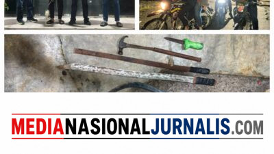 Tim Macan Polres Pelabuhan Belawan Amankan 13 Sajam dan Palu Martil, Cegah Tawuran Susulan