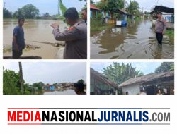 Debit Air Naik hingga 50 Sentimeter, Polsek Tanjung Pura Gerak Cepat Pantau Warga Terdampak Banjir