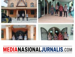 Polsek Stabat Laksanakan Pengamanan Ibadah Minggu di Gereja Kecamatan Stabat