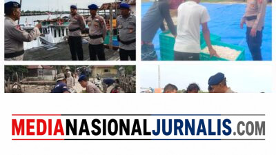 Patroli Sambang Nelayan, Satpolairud Polres Langkat Sampaikan Imbauan Waspada Cuaca Ekstrem