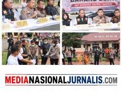 Polres Langkat Musnahkan Barang Bukti Narkotika Sabu, Pil Extasi dan Ganja