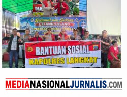 Polres Langkat Salurkan 100 Sak Material untuk Pembangunan Gereja GBKP Runggun Titi Besi