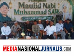 PENUH KEHANGATAN, PEMDES CIBARUSAH JAYA GELAR PERINGATAN MAULID NABI BERSAMA WARGA.