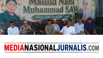 PENUH KEHANGATAN, PEMDES CIBARUSAH JAYA GELAR PERINGATAN MAULID NABI BERSAMA WARGA.