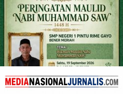 PERINGATAN MAULID NABI MUHAMMAD SAW.SMP NEGERI 1 PINTU RIME GAYO SANTUNI ANAK YATIM PIATU