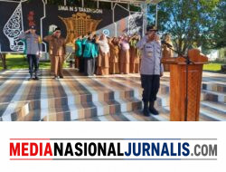 Jadi Pembina Upacara, Kapolsek Jagong Jeget Ajak Pelajar Jauhi Narkoba dan Bullying