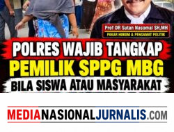 Prof DR Sutan Nasomal : KAPOLRES wajib tangkap pemilik SPPG MBG bila terjadi keracunan