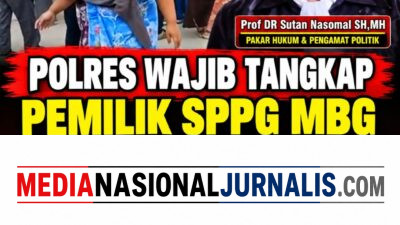 Prof DR Sutan Nasomal : KAPOLRES wajib tangkap pemilik SPPG MBG bila terjadi keracunan