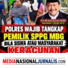 Prof DR Sutan Nasomal : KAPOLRES Wajib Tangkap Pemilik SPPG MBG Bila Terjadi Keracunan