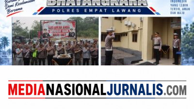 Polres Empat Lawang Gelar Apel Gabungan Hari  Lalu Lintas Bhayangkara Ke-71