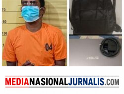 Seorang Residivis Curat Ditangkap Polsek Binjai Kota, Laptop dan Barang Bukti Diamankan