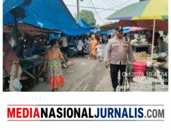 Polsek Salapian Intensifkan Patroli di Pasar Tanjung Langkat, Cegah 3C dan Gangguan Kamtibmas