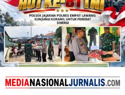 Peringati HUT ke-81 TNI, Polsek Jajaran Polres Empat Lawang Kunjungi Koramil untuk Pererat Sinergi