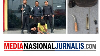 Tim Macan Belawan Bubarkan Tawuran di Mabar, Dua Pemuda Diamankan Bawa Sajam dan Knuckle