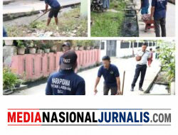 Peduli Lingkungan, WBP Rutan Labuhan Deli Gotong Royong Bersihkan Lingkungan Area Sekitar Rutan.