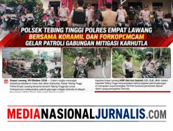 Polsek Tebing Tinggi Polres Empat Lawang Bersama Koramil dan Forkopimcam Gelar Patroli Gabungan Mitigasi Karhutla