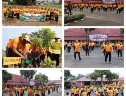 Kapolres Binjai Pimpin Olahraga Bersama, Tanam 100 Pohon Alpukat untuk Dukung Kelestarian Lingkungan