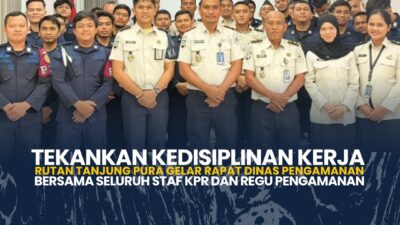 TEKANKAN KEDISIPLINAN KERJA,RUTAN TANJUNG PURA GELAR RAPAT DINAS PENGAMANAN BERSAMA SELURUH STAF KPR DAN REGU PENGAMANAN