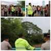 Kapolres Binjai Cek Kondisi Banjir di Kelurahan Setia, Debit Air Sungai Mencirim Berangsur Normal