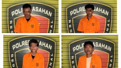 Tim Jatanras Polres Asahan Amankan Empat Terduga Pelaku Pencurian, Kerugian Korban Capai Rp30 Juta