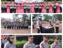 Kapolres Langkat pimpin sertijab Kasat Reskrim, Kasat Narkoba dan Kapolsek