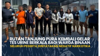Rutan Tanjung Pura Kembali Gelar Tes Urine Berkala bagi Warga Binaan Seluruh Peserta Dinyatakan Negatif Narkotika
