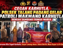 Cegah Karhutla, Polsek Talang Padang Gelar Patroli Makmano Karhutla dengan Sambangi Rumah Warga