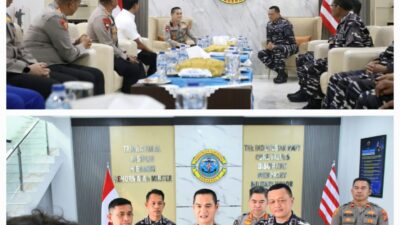 Kapolda Sumut Sambangi Kodaeral I Belawan, Kolaborasi Jaga Kondusifitas Wilayah