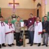 Minggu Kasih di Gereja HKBP Stabat, Kapolres Langkat Ajak Jemaat Bersama Jaga Kamtibmas