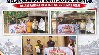 Polres Empat Lawang Laksanakan Bakti Sosial Serentak dalam Rangka Hari Jadi ke-75 Humas Polri