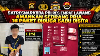 Satresnarkoba Polres Empat Lawang Ungkap Kasus Narkotika, Kapolres AKBP Abd Aziz Septiadi SH SIK MH Tegaskan Tak Ada Ruang bagi Peredaran Narkoba