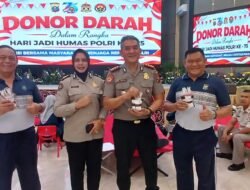 HUT ke-75 Humas Polri, Polda Sumut Tebar Kepedulian Lewat Aksi Donor Darah