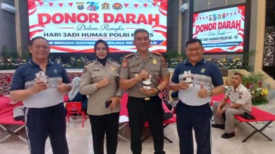 HUT ke-75 Humas Polri, Polda Sumut Tebar Kepedulian Lewat Aksi Donor Darah