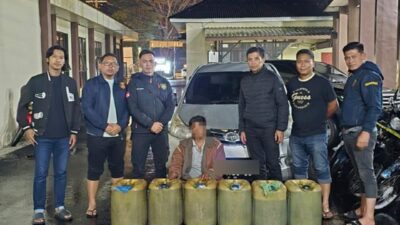 Satreskrim Polres Aceh Tengah Amankan Pria Diduga Timbun BBM Pertalite