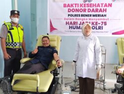 Sambut HUT Humas Polri ke-75, Si Humas Polres Bener Meriah Gelar Donor Darah