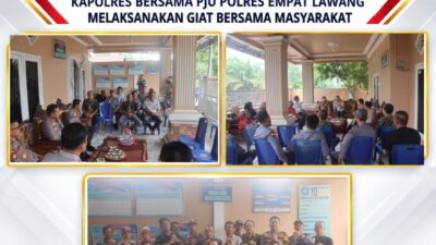 KAPOLRES EMPAT LAWANG GELAR GIAT BERSAMA MASYARAKAT DI DESA LUBUK KELUMPANG