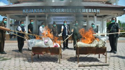 Polres Bener Meriah Hadiri Pemusnahan Barang Bukti Inkracht, 16 Perkara Narkotika Dimusnahkan
