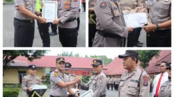 Kapolres Binjai Beri Penghargaan kepada 12 Personel dan Sertifikat Pelatihan kepada 8 Personel