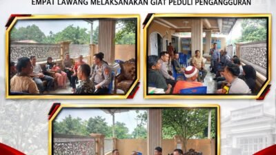 Kasat Binmas dan Anggota Bhabinkamtibmas Polres Empat Lawang Laksanakan Giat Polisi Peduli Pengangguran