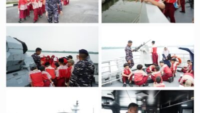 BELAJAR TAK HANYA DI KELAS, SISWA SD Al FITYAH BINJAI JELAJAHI WAWASAN KEMARITIMAN DI KRI TORANI
