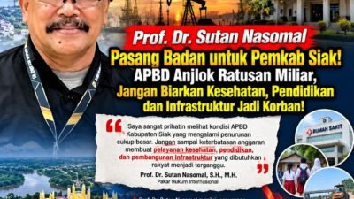 Prof. Dr. Sutan Nasomal Bela Pemkab Siak di Tengah Tekanan APBD: Jangan Terburu-buru Salahkan Bupati Afni, Rakyat Harus Tetap Jadi Prioritas!