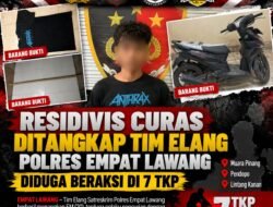RESIDIVIS CURAS DITANGKAP POLRES EMPAT LAWANG, DIDUGA BERAKSI DI 7 TKP
