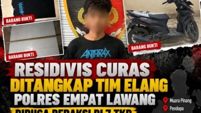 RESIDIVIS CURAS DITANGKAP POLRES EMPAT LAWANG, DIDUGA BERAKSI DI 7 TKP