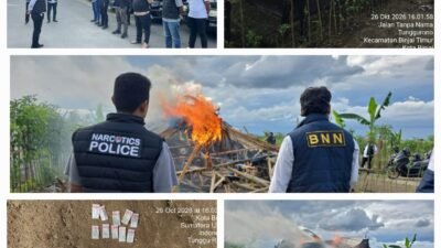 Kapolres Binjai AKBP R. Bimo Moernanda Tegaskan Komitmen Berantas Narkoba, Barak di Tunggurono Dimusnahkan