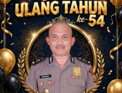 SEKJEN Redaksi BIDIK.CO.ID Ucapkan Selamat Ulang Tahun ke-54 untuk IPTU Zahrul, Kapolsek Wih Pesam Polres Bener Meriah
